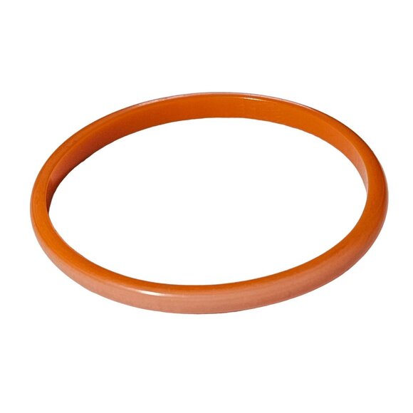 Boho Retro Orange Plastic Bracelet Bangle 80s 90s Fashion Jewelry Women - Picture 2 of 3